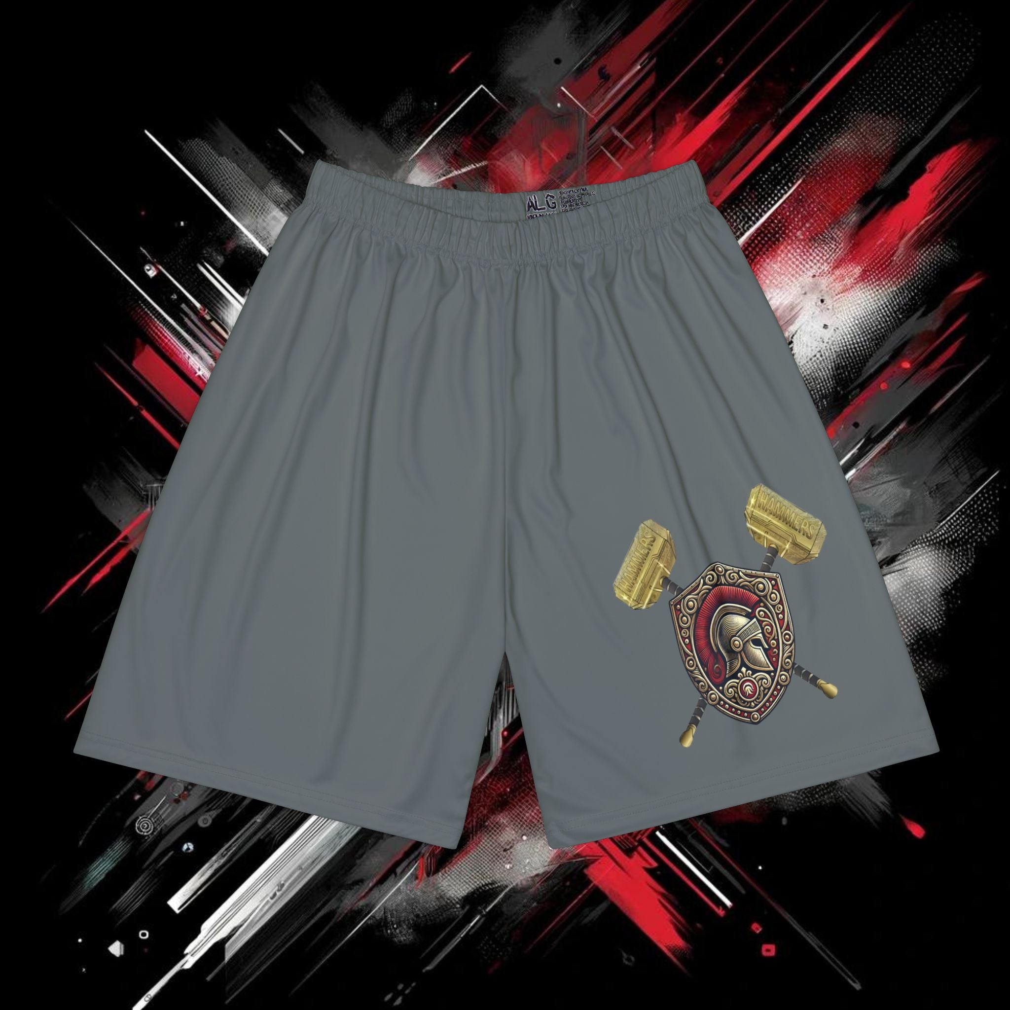 Hammers Trojan Crest Sports Shorts (dk grey)