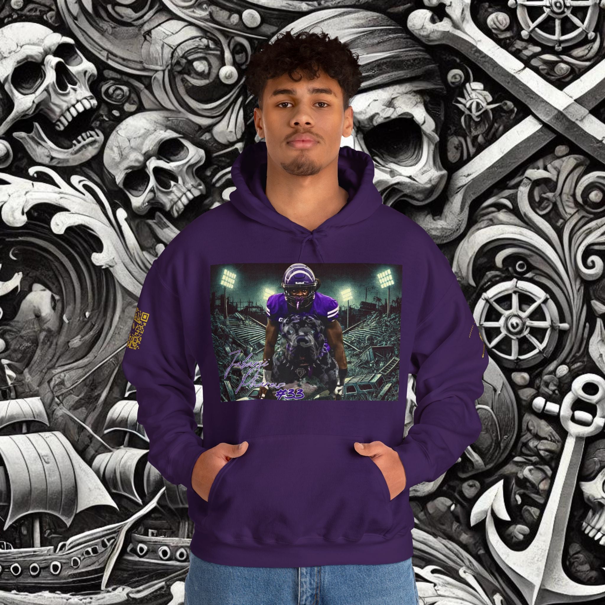 Jabarii Pharms #33 Hammers Custom Collabs Hoodie