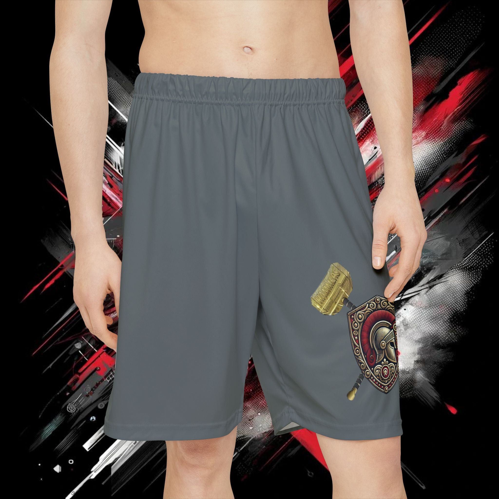 Hammers Trojan Crest Sports Shorts (dk grey)