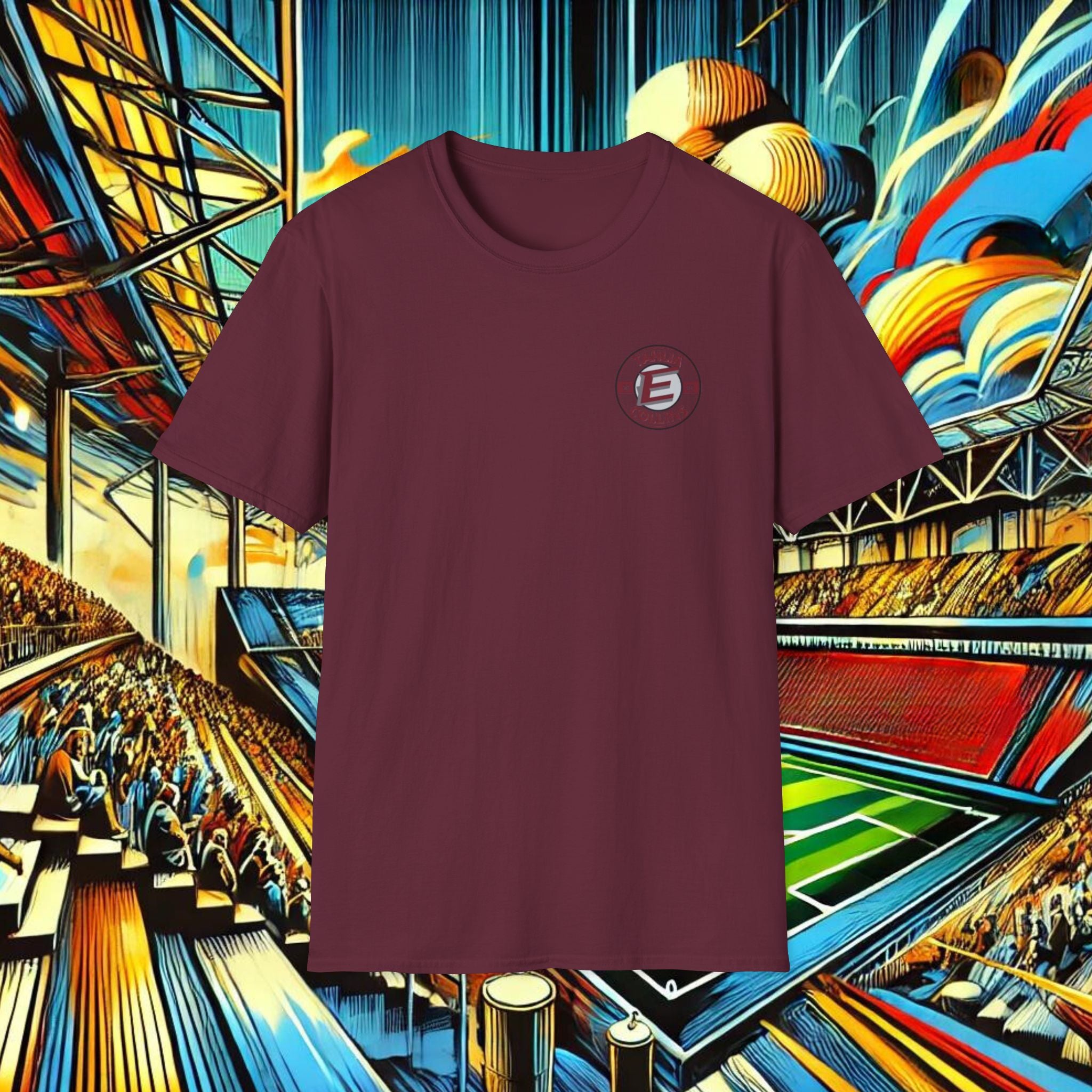 TC Collins #71, Retro Graphic Tee Grey Font