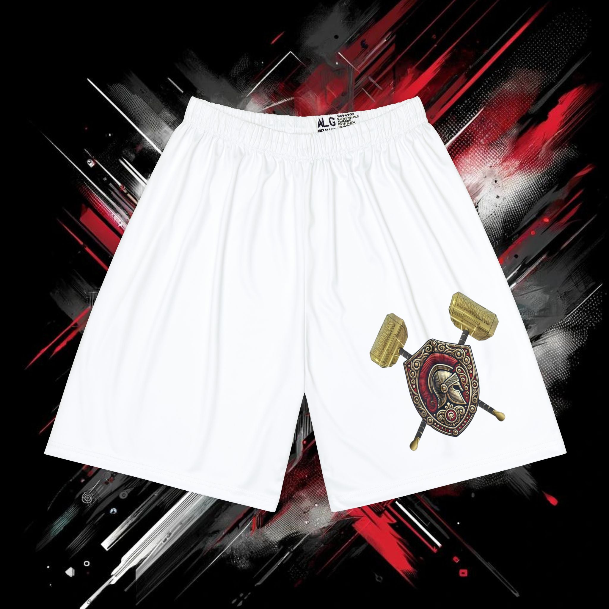 Hammers Trojan Crest Sports Shorts (white)